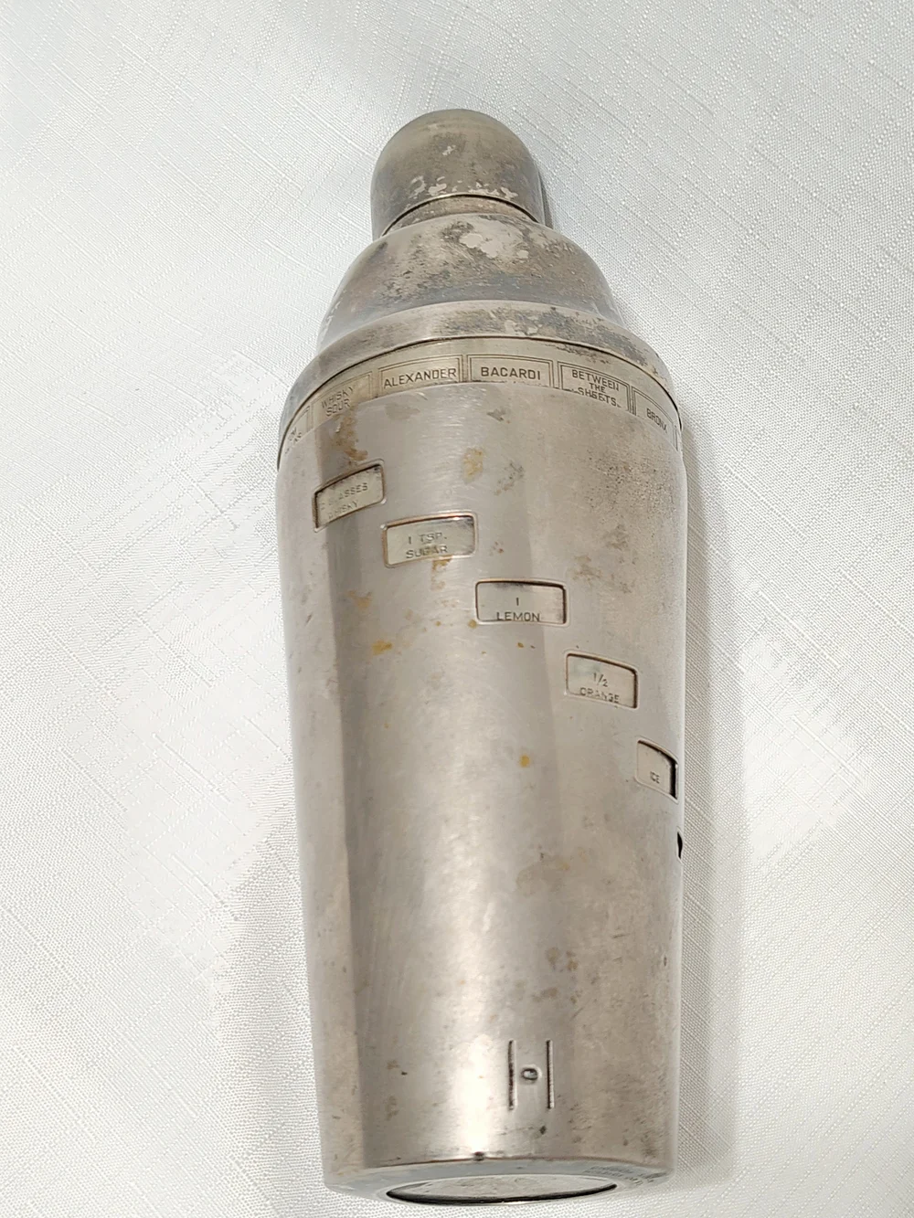 Napier Vintage 1930's Cocktail Shaker Dial-a-Drink  Patent Pending Silver Plated
